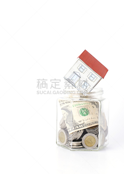 垂直画幅,抵押文件,房屋,玻璃,瓶子,概念,文档,办公室,小猪扑满,储蓄