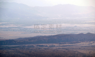 圣安地列斯断层,天空,高视角,热霾,古奇拉谷,自然,风景,环境,图像,加利福尼亚