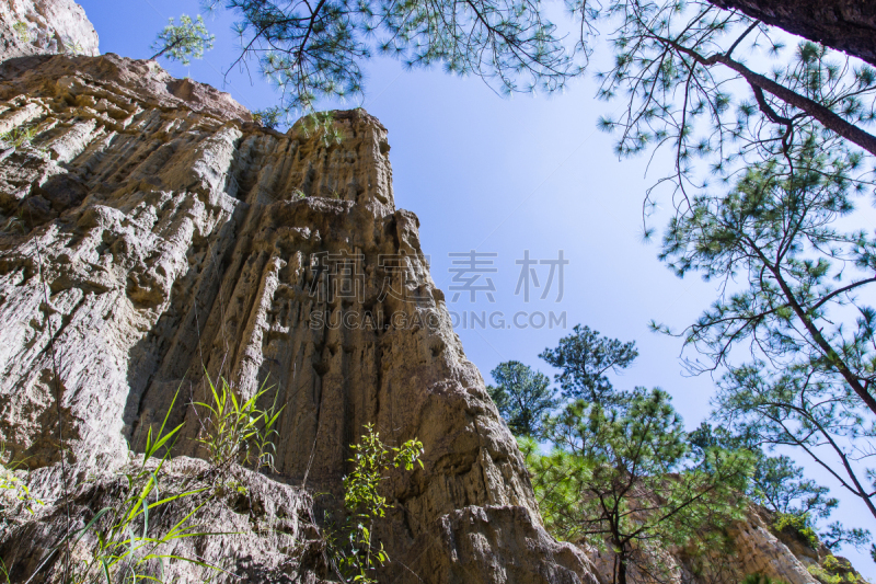 泰国,大峡谷,纪念碑,天空,公园,水平画幅,沙子,旅行者,尖峰,户外