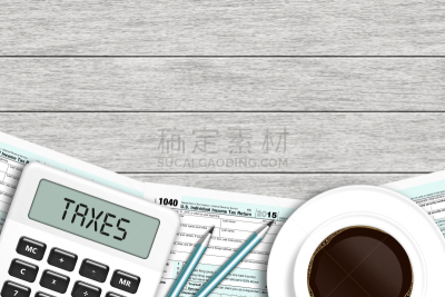 咖啡,1040税表,计算器,书桌,撒谎者,办公室,水平画幅,职权,表格,税
