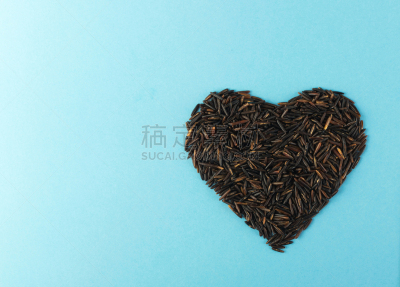 野生米,生食,黑色,心型,传统,素食,蔬菜,食品,米,长的