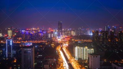 昆明,夜晚,城市天际线,云南省,混沌,办公室,天空,水平画幅,无人,块状