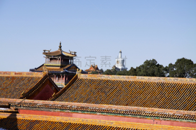 北海公园,故宫,塔,都市风景,纪念碑,水平画幅,无人,禁止的,过去,国际著名景点