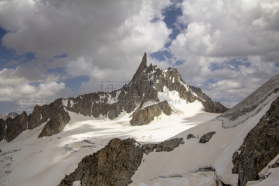 勃朗峰,天空,库尔马耶乌尔,水平画幅,雪,无人,迷迪,巨大的,夏天,尖峰