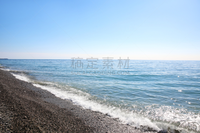 阿波卡次共和国,海滩,风景,水,天空,度假胜地,水平画幅,早晨,透视图,夏天