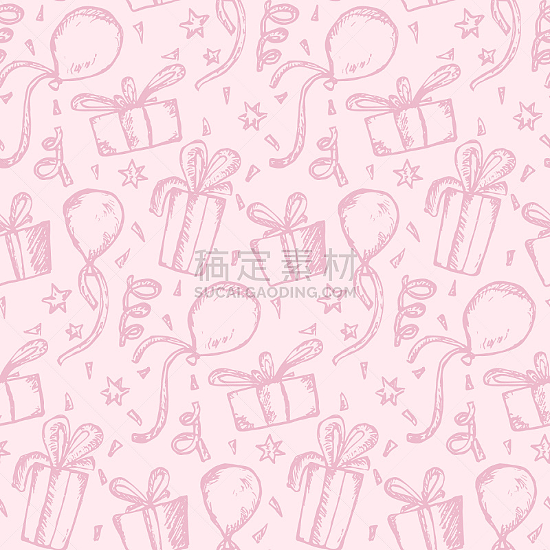 草图,礼物,粉色,气球,式样,深情的,可爱的,贺卡,纺织品,情人节卡