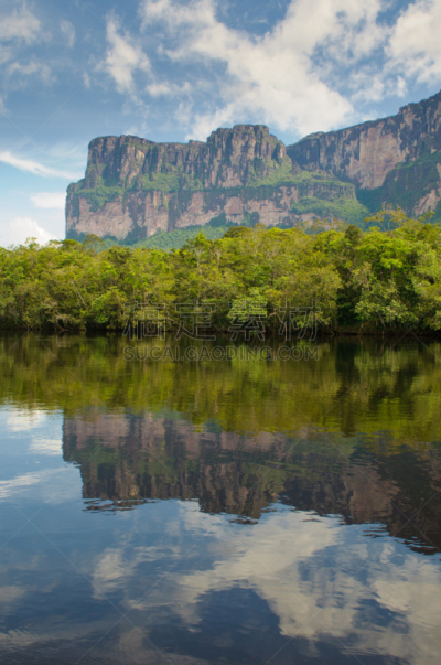 委内瑞拉,平顶山,canaima,垂直画幅,南美,水,天空,公园