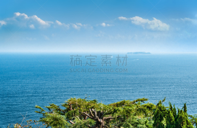 静冈县,热海,日本,相模湾,摄像机拍摄角度,城堡,云,海岸线,水湾,夏天