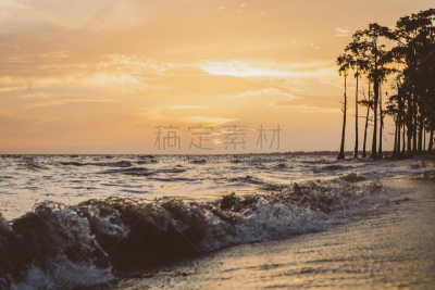 波浪,水,天空,留白,水平画幅,无人,曼德维尔,夏天,户外,灯塔楼