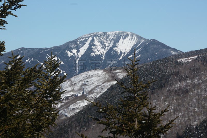 阿迪隆戴克山脉,高处,山,巨大的,粉末状雪,天空,水平画幅,雪,无人,户外