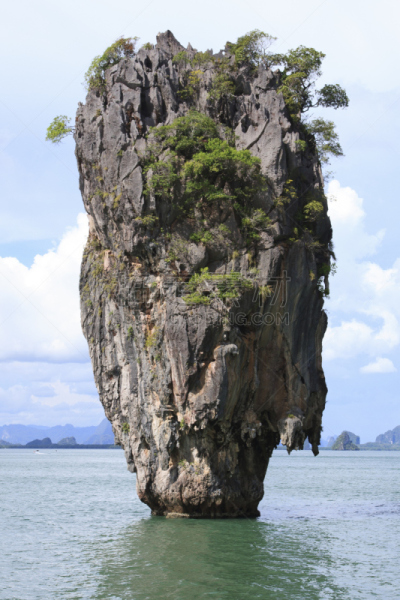 岛,铁钉岛,詹姆斯邦德,垂直画幅,水,天空,度假胜地,在边上,石灰石