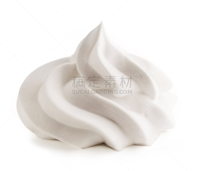 鸡蛋,奶泡,白色,蛋白饼糕,生奶油,香草兰,水平画幅,奶油,白色背景,法式食品