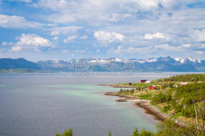 罗弗敦,山,风景,雪,峡湾,挪威,房屋,斯沃尔维尔,水平画幅,无人