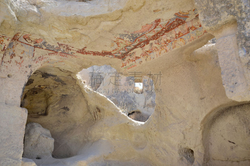 卡帕多奇亚,土耳其,沙岩,著名景点,烟囱,石头,岩石,建筑,山谷
