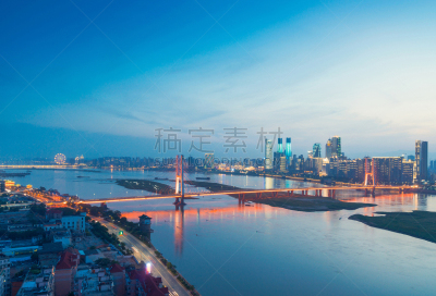 南昌市,江西省,都市风景,河流,长江,高动态范围成像,美,水平画幅,夏天,户外