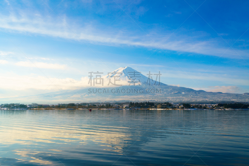 河口湖,富士山,看风景,富士河口湖,自然,天空,旅游目的地,水平画幅,雪,无人