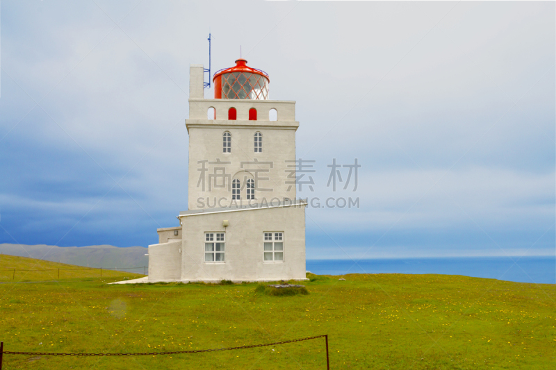 灯塔楼,冰岛国,蒂霍拉伊,海岸线,塔,天空,水平画幅,云,山,无人