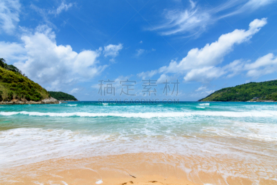 波浪,海滩,自然美,热带气候,云,泰国,夏天,户外,天空,晴朗
