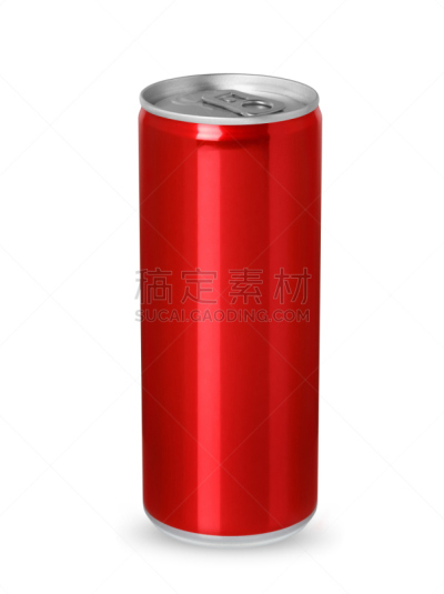 铝,红色,罐子,分离着色,易拉罐,可乐,垂直画幅,留白,无人,饮料