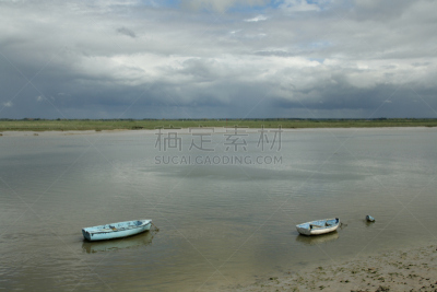 索姆,毕加底,船,法国,海湾,曼彻,天空,旅游目的地,水平画幅,地形