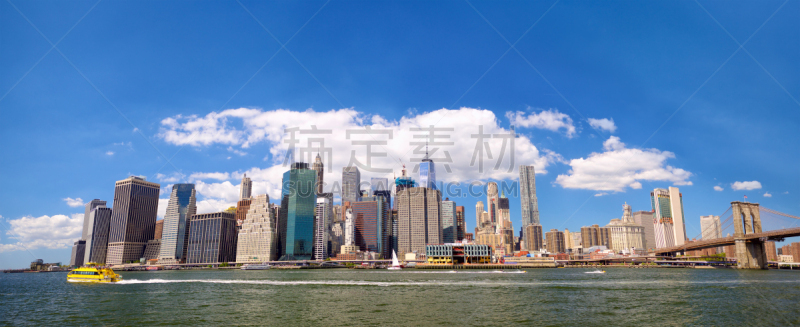 下曼哈顿区,全景,城市天际线,世界贸易中心,东河,阿姆斯特丹世贸中心,世贸中心,布鲁克林,水平画幅,无人