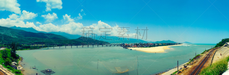 越南,科罗拉多州,海湾,顺化省,承天顺化,天空,水平画幅,山,无人,夏天