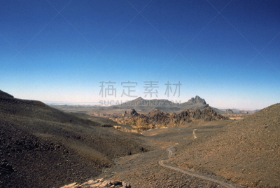 哈格尔山脉,水平画幅,地形,贫瘠的,无人,撒哈拉沙漠,风景,户外,阿尔及利亚,摄影