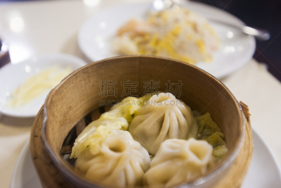 小的,中式小笼包,横滨,蒸菜,水平画幅,无人,点心,猪肉,中国食品,图像