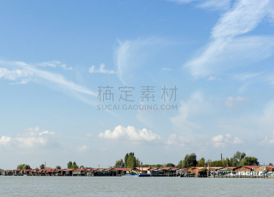 波河,三角洲,水平画幅,无人,乡村,海港,波河平原,河流,户外,船