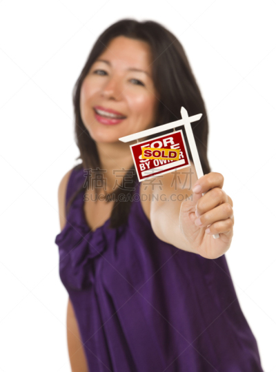 女人,待售,拿着,混血儿,标志,业主,小的,垂直画幅,拉美人和西班牙裔人,美人
