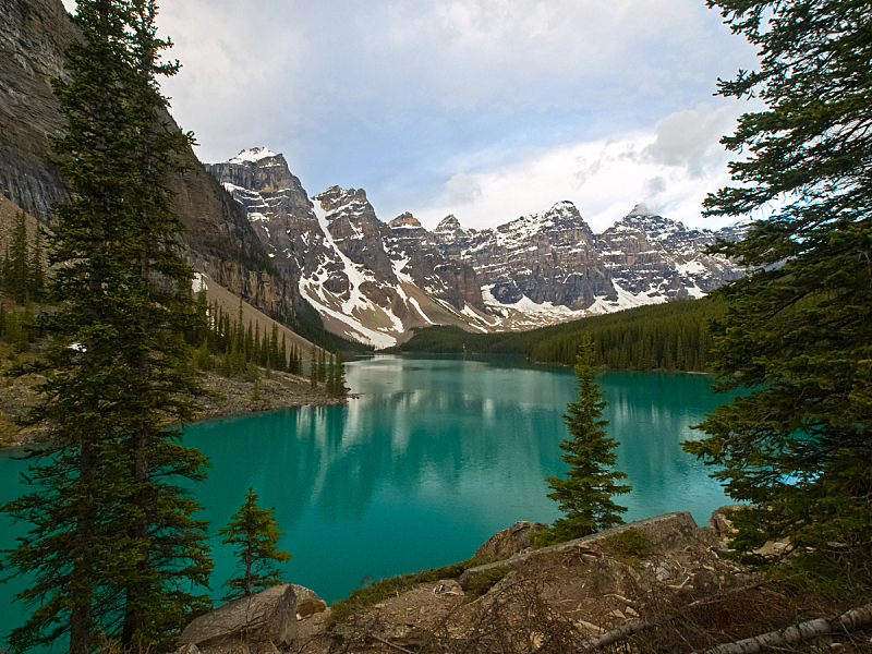 山脉,自然,干净,加拿大,湖,山脊,顶部,云,户外,木制