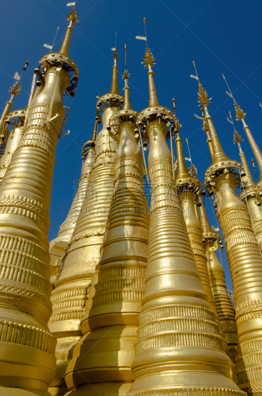 Myanmar, Inle Lake – Accumulation of Stupas in Indein