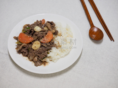 韩式烧牛肉,东方食品,米,在上面,碗,牛肉烩饭套餐,后背箱聚会,烧肉,野餐烤牛肉,朝鲜的新年