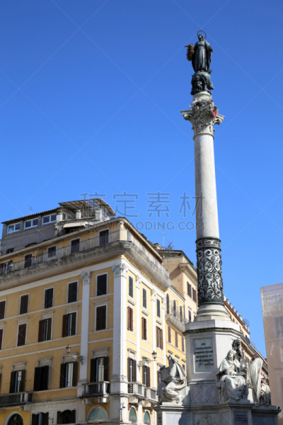 罗马,piazza di spagna,意大利,城市生活,广场,著名景点,建筑柱,古典风格,2015年,户外
