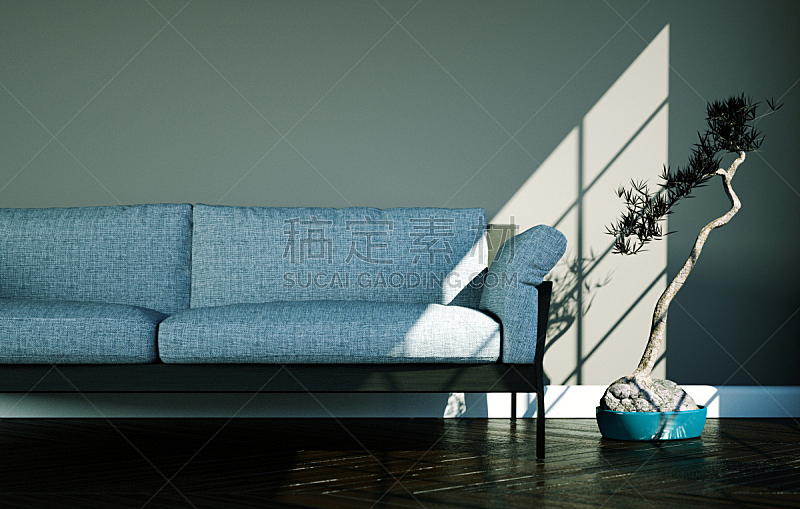 沙发,现代,室内设计师,住宅房间,明亮,茶几,华贵,砖,小毯子,装饰物