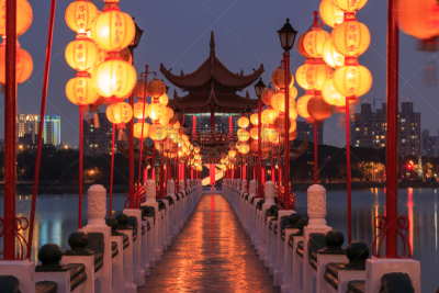秋天,亭台楼阁,莲池,春天,孔子庙,寺庙,中国,宝塔,天空,灵性