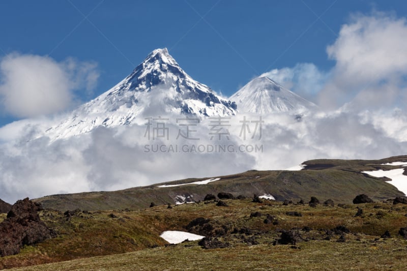 切罗卢莱拉科火山,堪察加半岛,火山,风景,卡门,堪察加山脉,地震学,火山渣锥,火山学,喷气孔