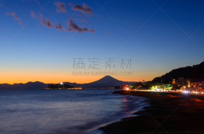 曙暮光,山,富士山,美,水平画幅,无人,日本,户外,云景,著名自然景观
