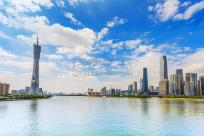广州,风景,珀尔里福,广东省,三角洲,城市扩张,水,天空,夜晚,滨水