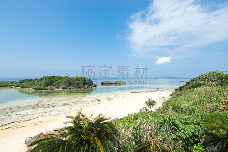 泻湖,秘密海滩,西表岛,八重山郡,珊瑚岛,水,天空,水平画幅,伪装