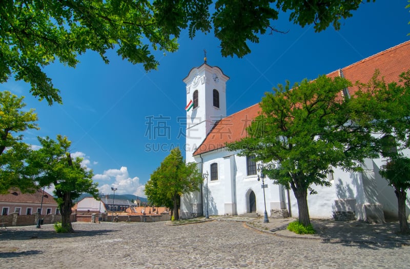 匈牙利,szentendre,夏天,风景,圣约翰,古城,晴朗,白昼