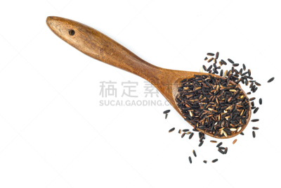 泰国,黑糯米,分离着色,木匙,白色,餐具,水平画幅,无人,生食,维生素