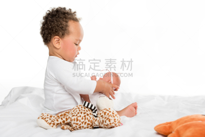 幼儿,玩具,非洲人,留白,水平画幅,非裔美国人,塞满了的,痛苦,纯洁,童年