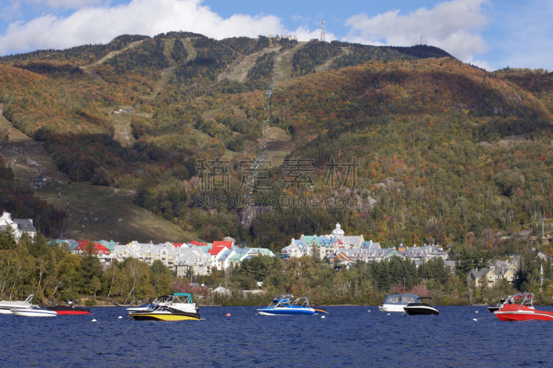 秋天,湖,塔伯拉山滑雪场,乡村,度假胜地,自然,水平画幅,无人,色彩鲜艳,运输