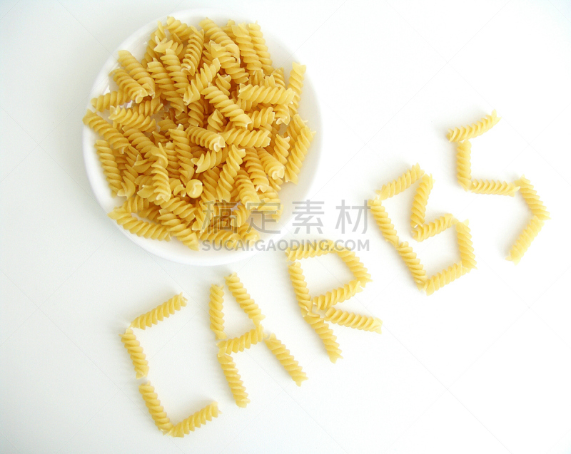 螺旋面,意大利面,素食,干的,白色,意大利食品,晚餐,清新,大特写