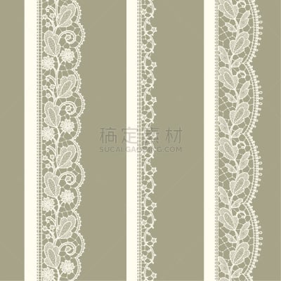 花边,垂直画幅,白色,四方连续纹样,装饰桌巾,法式印花布,刺绣,在边上,裁缝用具,华丽的