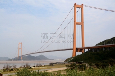 Panoramic view of Xihoumen Bridge, Ningbo−Zhoushan Expressway, Zhejiang, China
