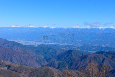 日本阿尔卑斯山脉,日本,山,看风景,北岳山,甲斐驹岳山,赤石山脉,木曾山,著名自然景观,自然