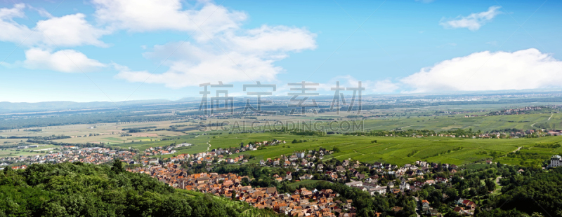 Ribeauvillé. Vue depuis le château, Haut Rhin, Alsace. Grand Est