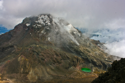 厄瓜多尔,安地斯山脉,水平画幅,沙子,无人,冰,泻湖,陆地,山,球洞区
